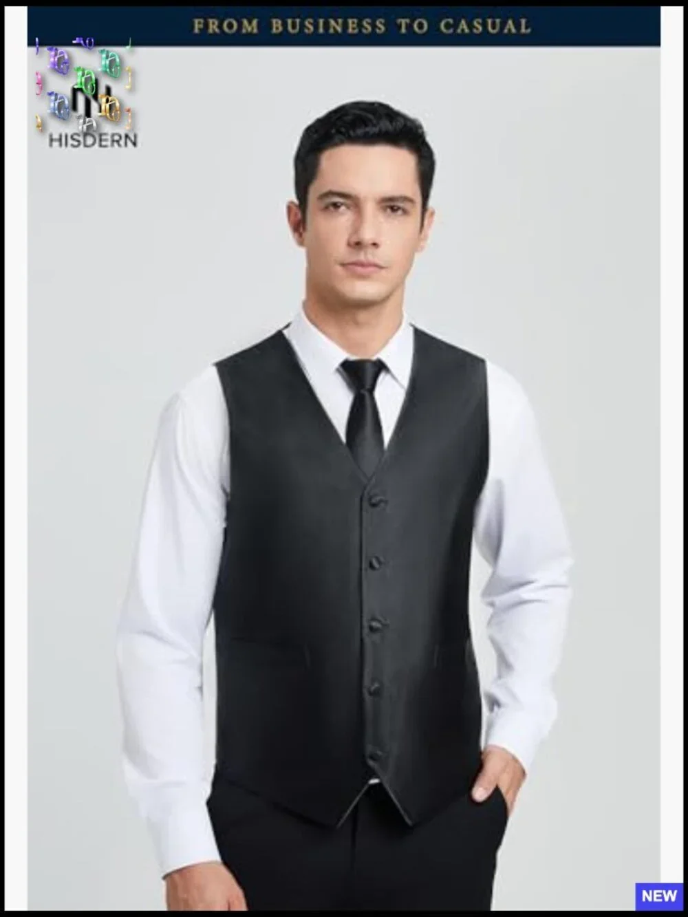 Slim Fit Jacquard Vest Set Formal Elegant Wedding Prom Party Wear